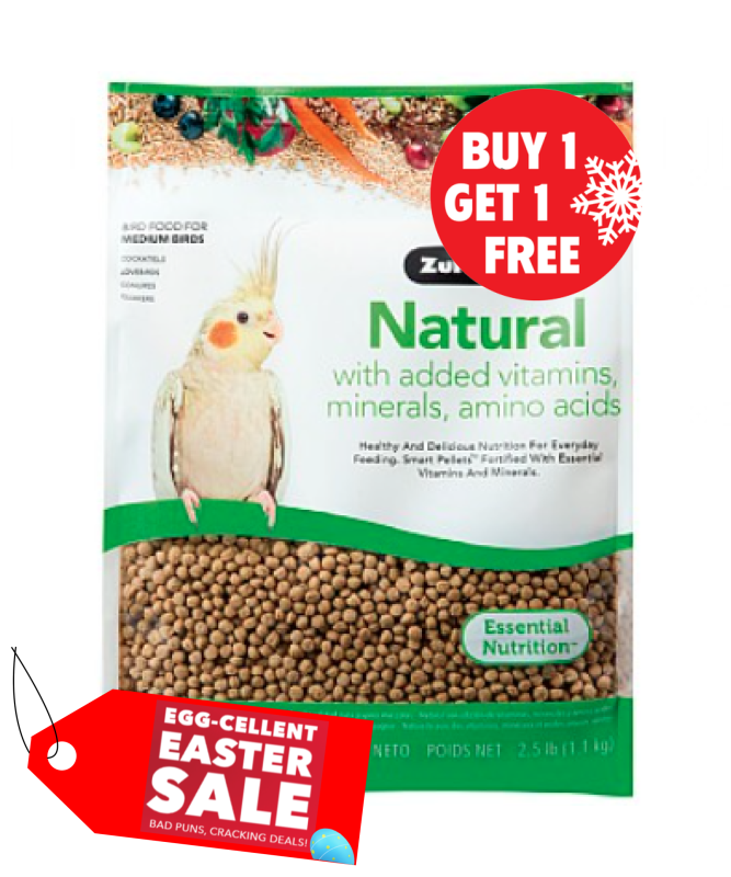 ZuPreem Natural Medium Complete Food for Cockatiels 2.5lb